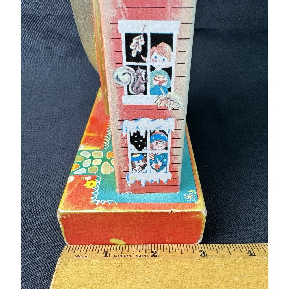 Vintage 1960s Fisher Price Music Box Teaching Clock Model #998 Works - Picture 6 of 12